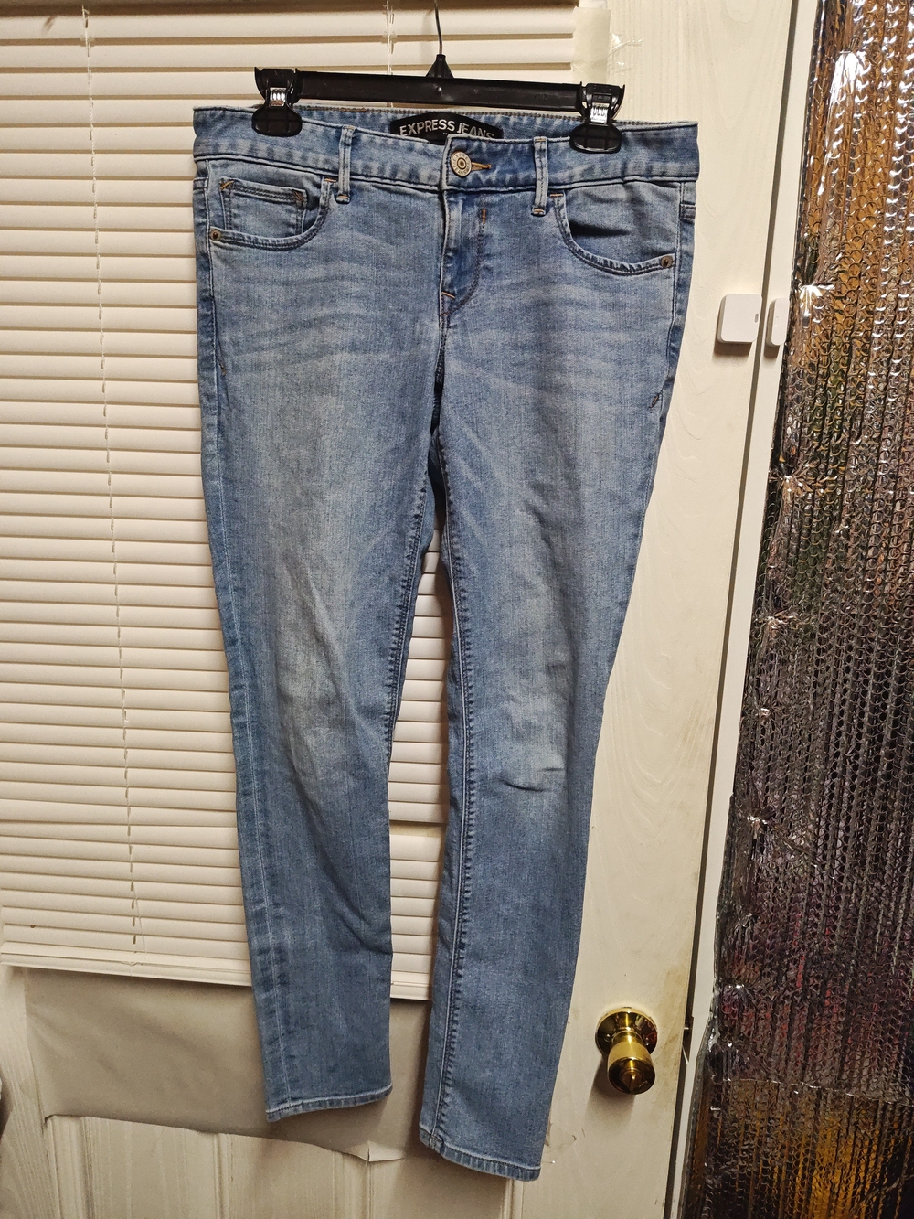 Express Light Blue Skinny Jeans for Women